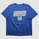 New York Giants Reebok 2000s T-shirt Blue Vintage - Fanatics