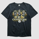 Pittsburgh Steelers Anvil 2009 T-shirt Black Vintage - Fanatics