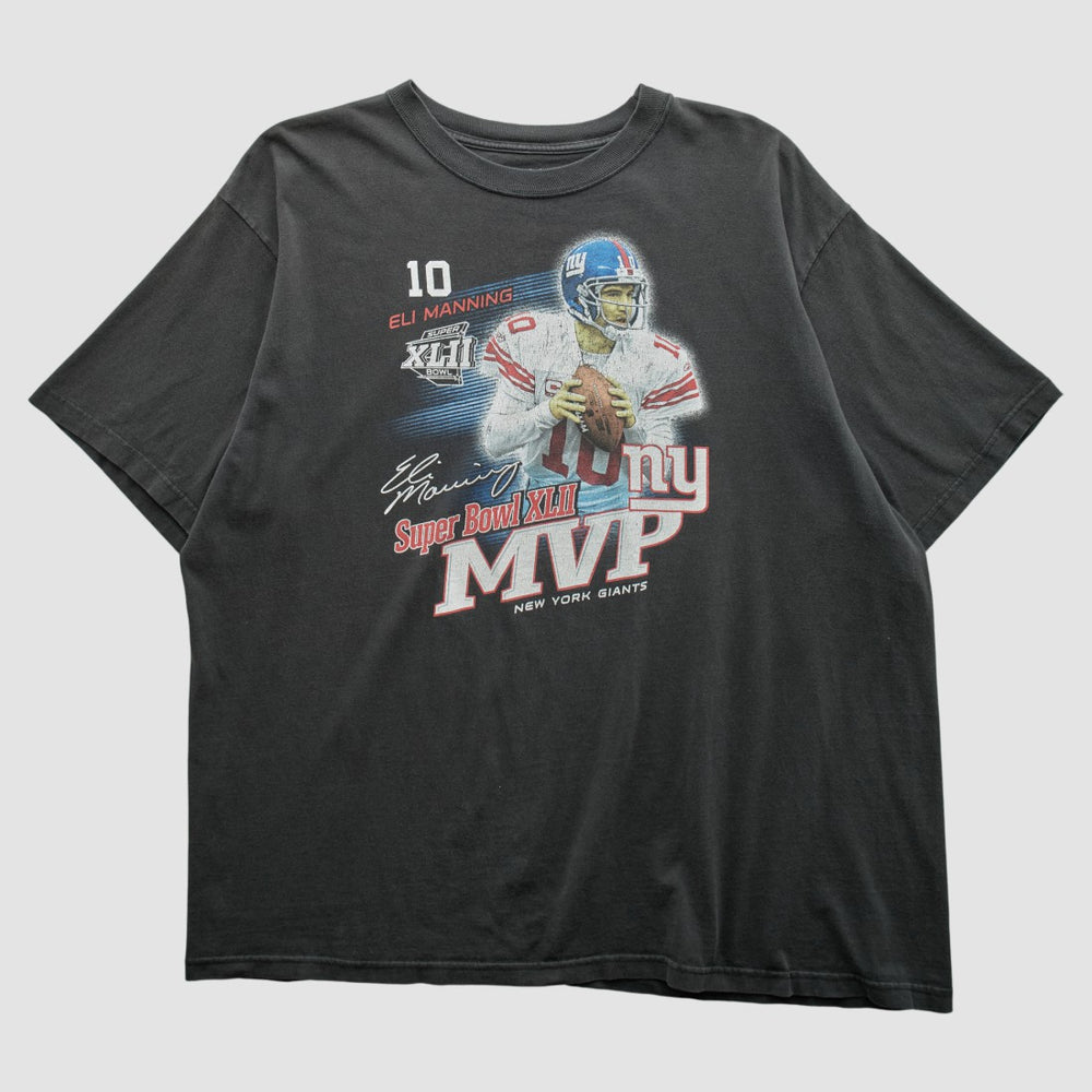 Superbowl XLII MVP Reebok 2008 T-shirt Black Vintage - Fanatics