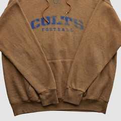 Indianapolis Colts NFL 2000s Hooded Pullover Sweatshirt Brown Vintage - Fanatics