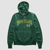 Green Bay Packers NFL 2010s Hooded Full Zip Sweatshirt Green Vintage - Fanatics