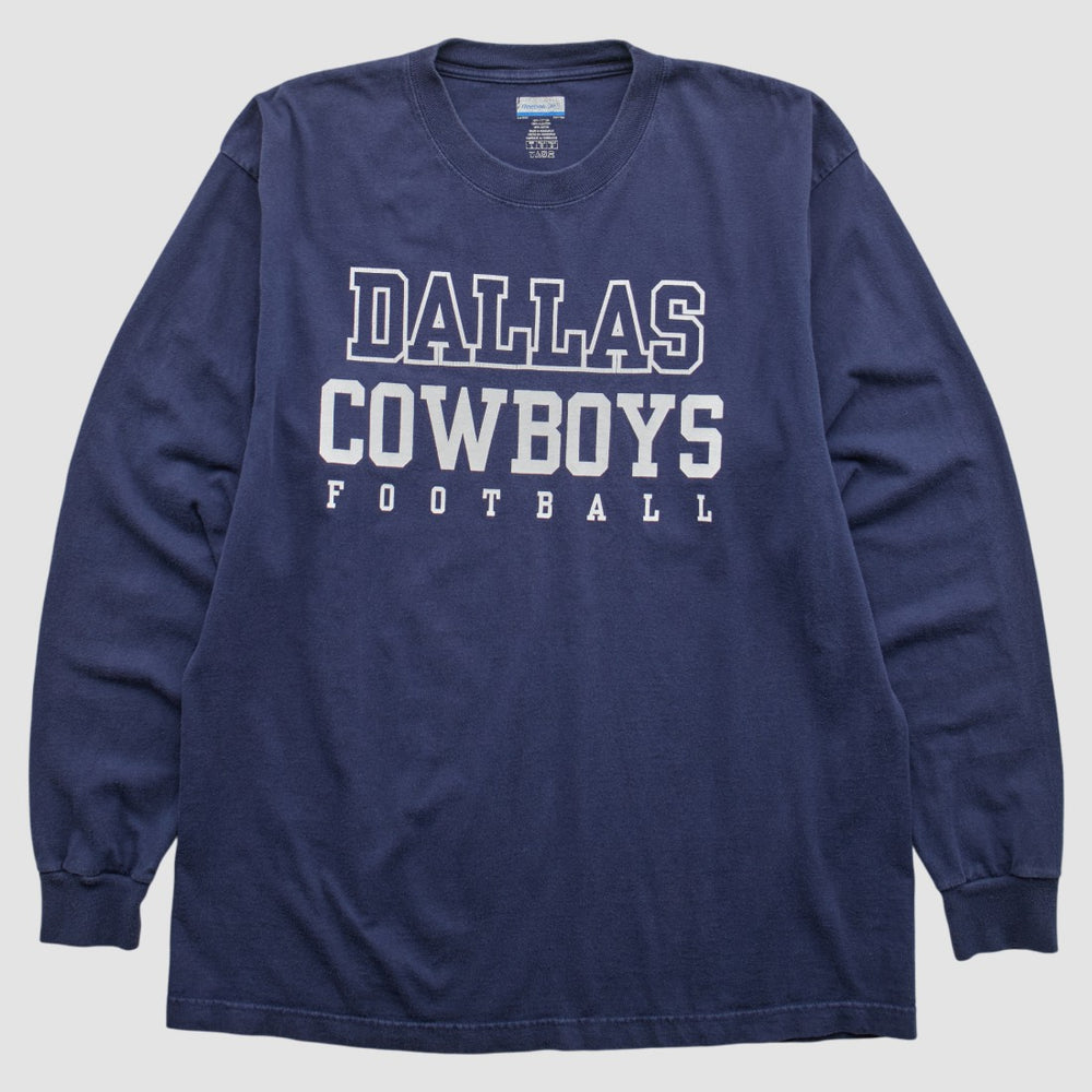 Dallas Cowboys Reebok 2000s Long Sleeve T-shirt Navy Vintage - Fanatics