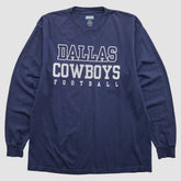 Dallas Cowboys Reebok 2000s Long Sleeve T-shirt Navy Vintage - Fanatics