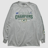 Green Bay Packers NFL 2010 Long Sleeve T-shirt Heather Gray Vintage - Fanatics