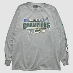 Green Bay Packers NFL 2010 Long Sleeve T-shirt Heather Gray Vintage - Fanatics