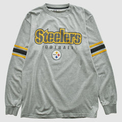 Pittsburgh Steelers NFL 2000s Long Sleeve T-shirt Heather Gray Vintage - Fanatics