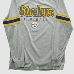 Pittsburgh Steelers NFL 2000s Long Sleeve T-shirt Heather Gray Vintage - Fanatics