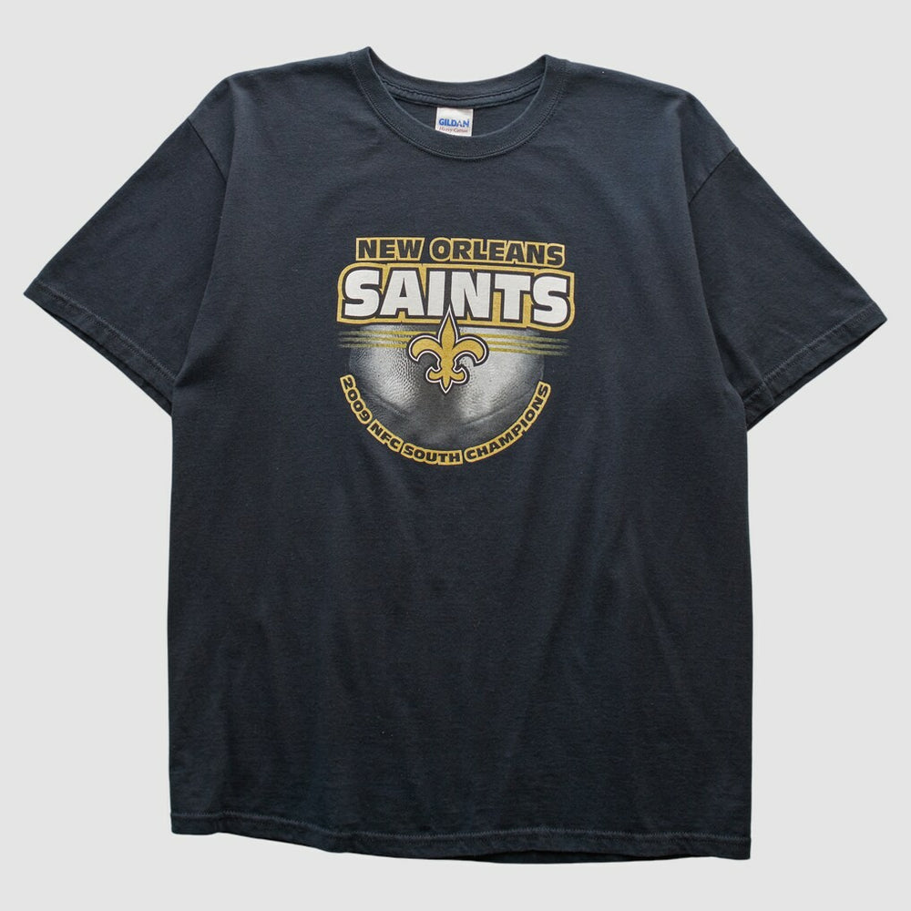 New Orleans Saints Gildan 2009 T-shirt Black Vintage - Fanatics