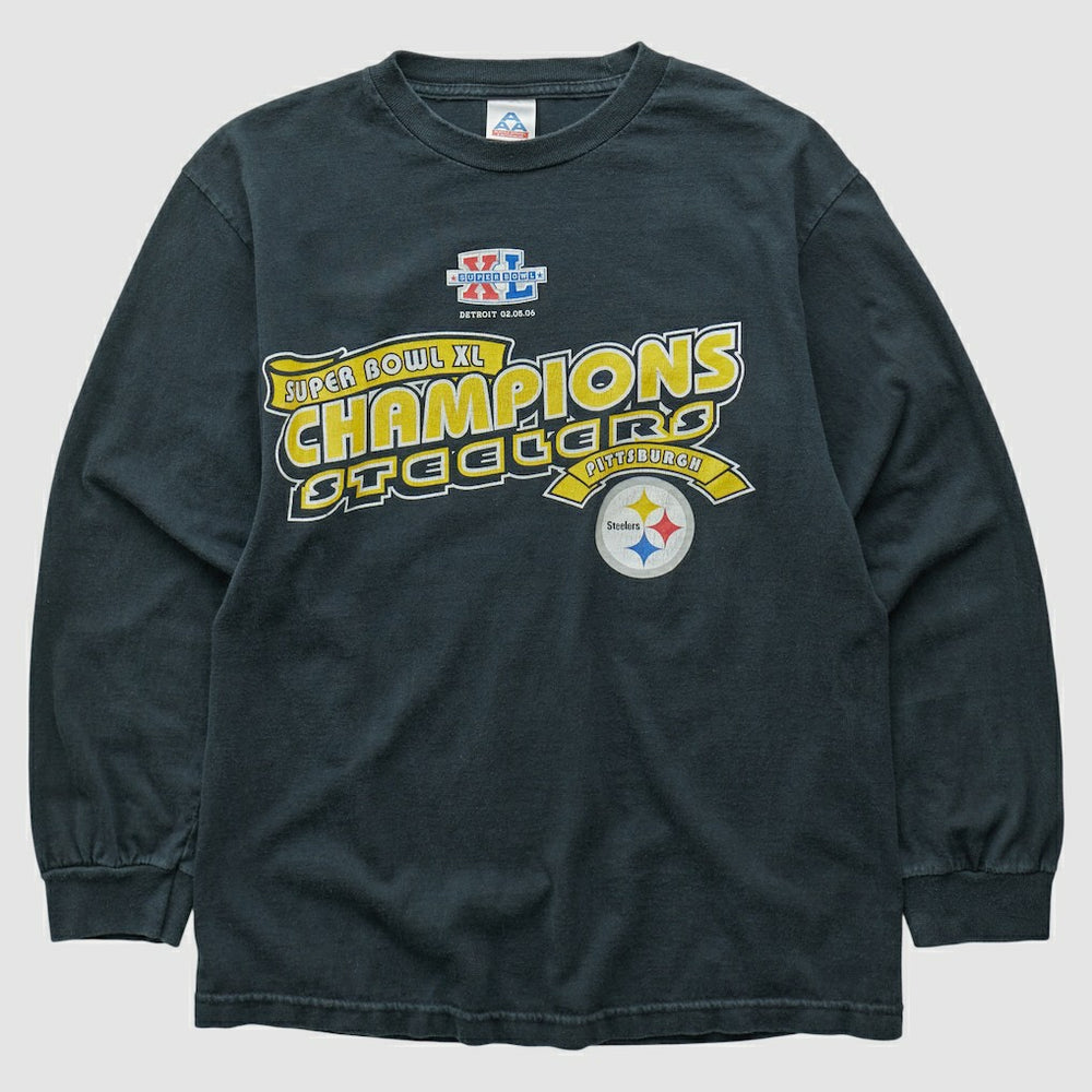 Pittsburgh Steelers Alstyle 2006 Long Sleeve T-shirt Black Vintage - Fanatics
