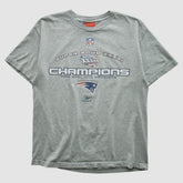 New England Patriots Reebok 2002 T-shirt Heather Gray Vintage - Fanatics