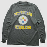 Pittsburgh Steelers 2000s Long Sleeve T-shirt Dark Heather Gray Vintage - Fanatics