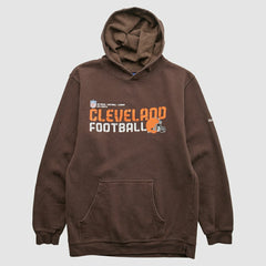 Cleveland Browns Reebok 2000s Hooded Pullover Sweatshirt Brown Vintage - Fanatics