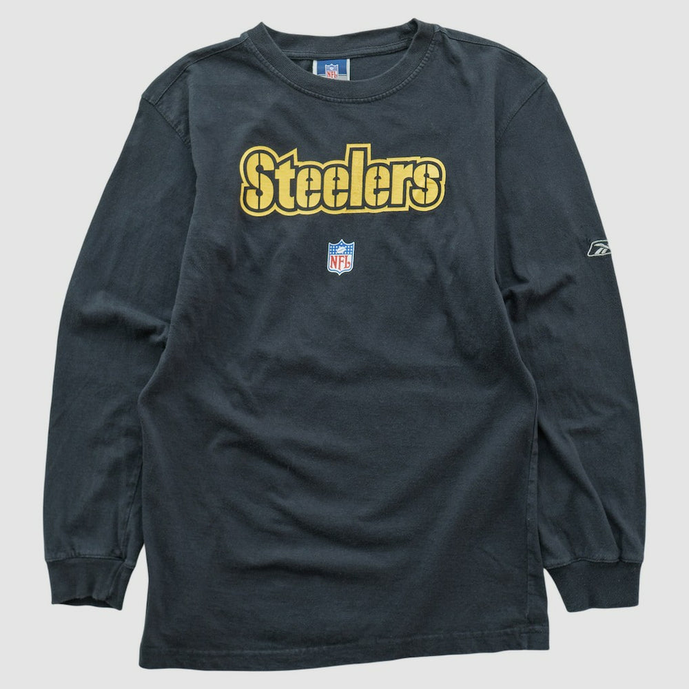 Pittsburgh Steelers Reebok 2000s Long Sleeve T-shirt Black Vintage - Fanatics