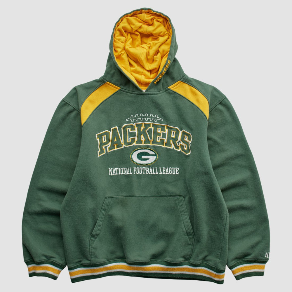 Green Bay Packers NFL 2000s Hooded Pullover Sweatshirt Green Vintage - Fanatics