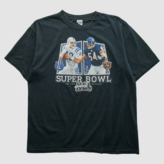 Superbowl XLII Anvil 2008 T-shirt Black Vintage - Fanatics