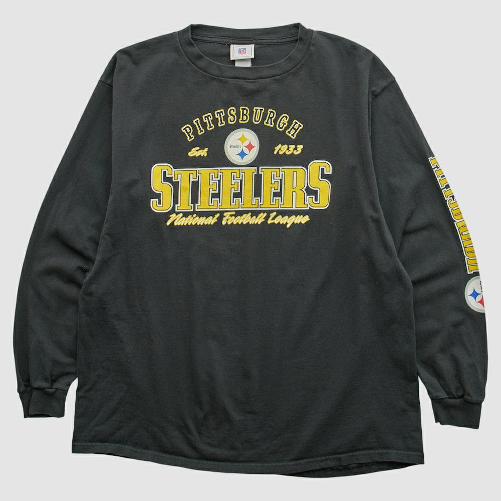 Pittsburgh Steelers NFL 2000s Long Sleeve T-shirt Black Vintage - Fanatics