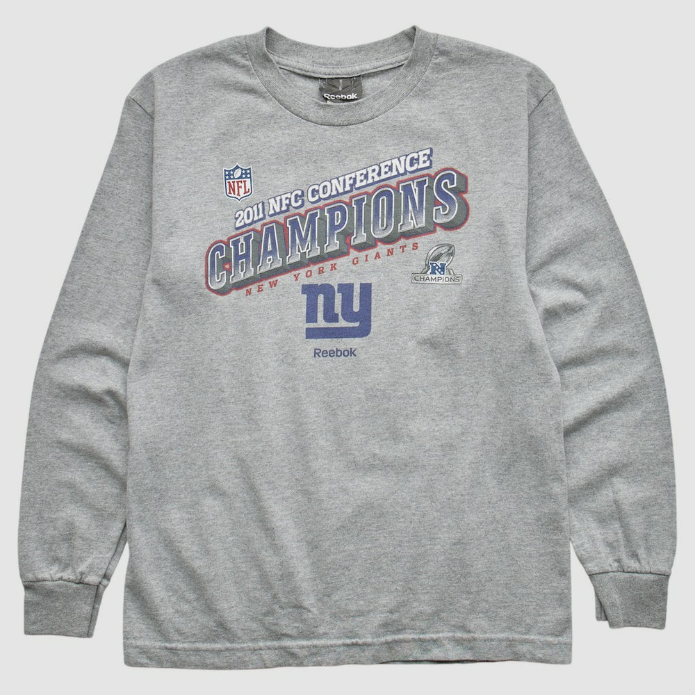 New York Giants Reebok 2011 Pullover Sweatshirt Heather Gray Vintage - Fanatics