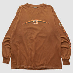 Cincinnati Bengals 2000s Long Sleeve T-shirt Brown Vintage - Fanatics