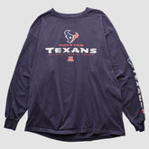 Houston Texans NFL 2000s Long Sleeve T-shirt Navy Vintage - Fanatics