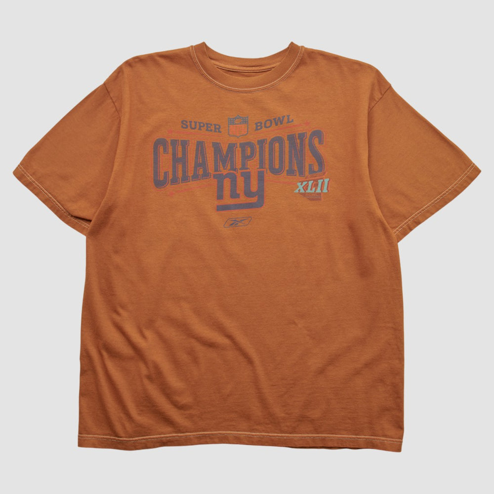 New York Giants Reebok 2007 T-shirt Orange Vintage - Fanatics