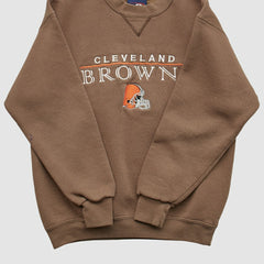 Cleveland Browns Pro Player 2000s Pullover Sweatshirt Brown Vintage - Fanatics