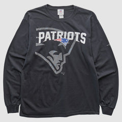 New England Patriots NFL 2010s Long Sleeve T-shirt Black Vintage - Fanatics