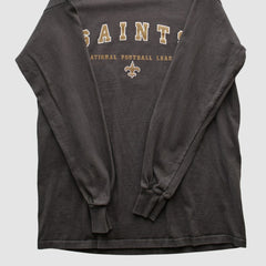 New Orleans Saints NFL 2000s Long Sleeve T-shirt Charcoal Vintage - Fanatics