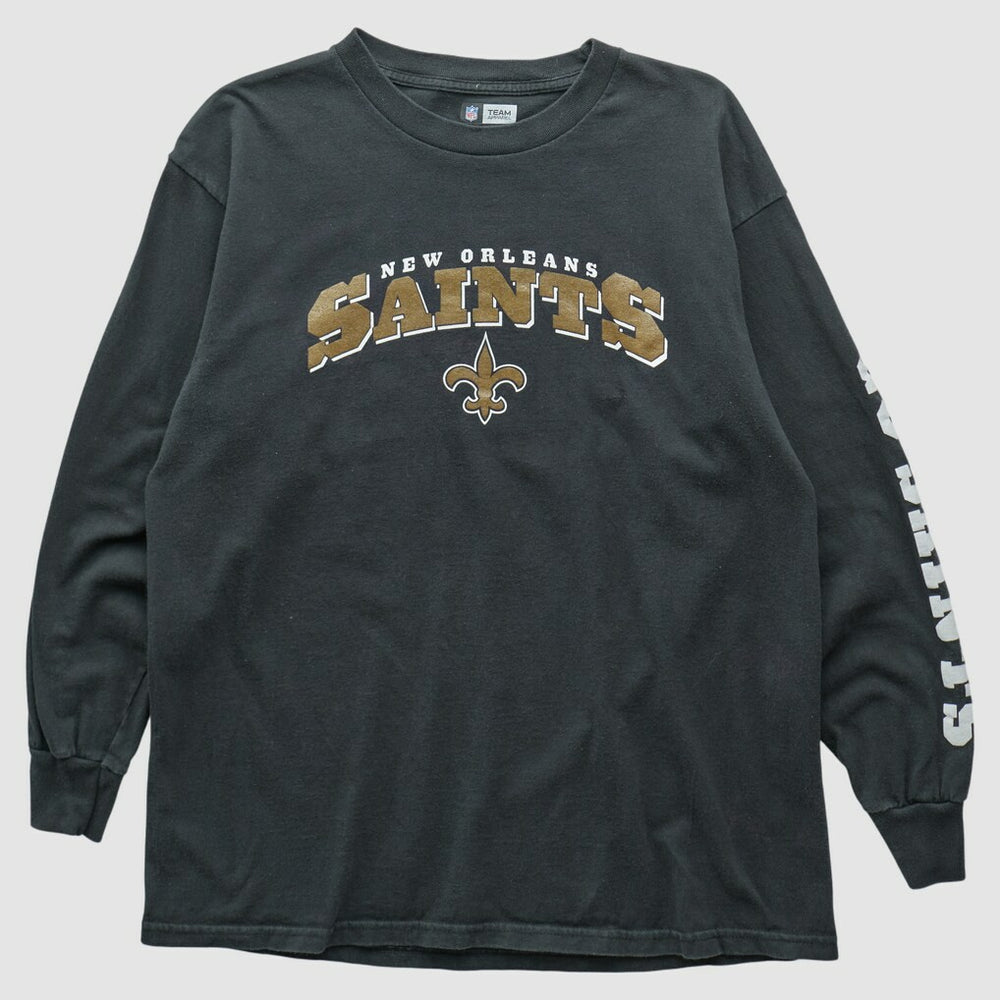 New Orleans Saints NFL 2000s Long Sleeve T-shirt Black Vintage - Fanatics