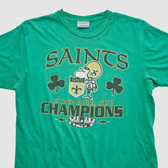 New Orleans Saints Reebok 2010 T-shirt Green Vintage - Fanatics