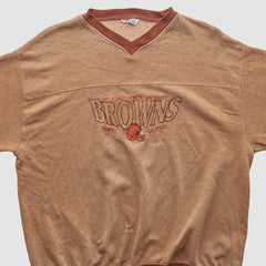 Cleveland Browns CRABLE SPORTSWEAR 90s Pullover Sweatshirt Tan Vintage - Fanatics