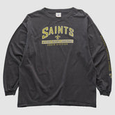 New Orleans Saints NFL 2000s Long Sleeve T-shirt Charcoal Vintage - Fanatics