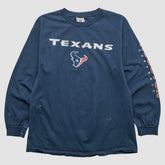 Houston Texans NFL 2000s Long Sleeve T-shirt Navy Vintage - Fanatics