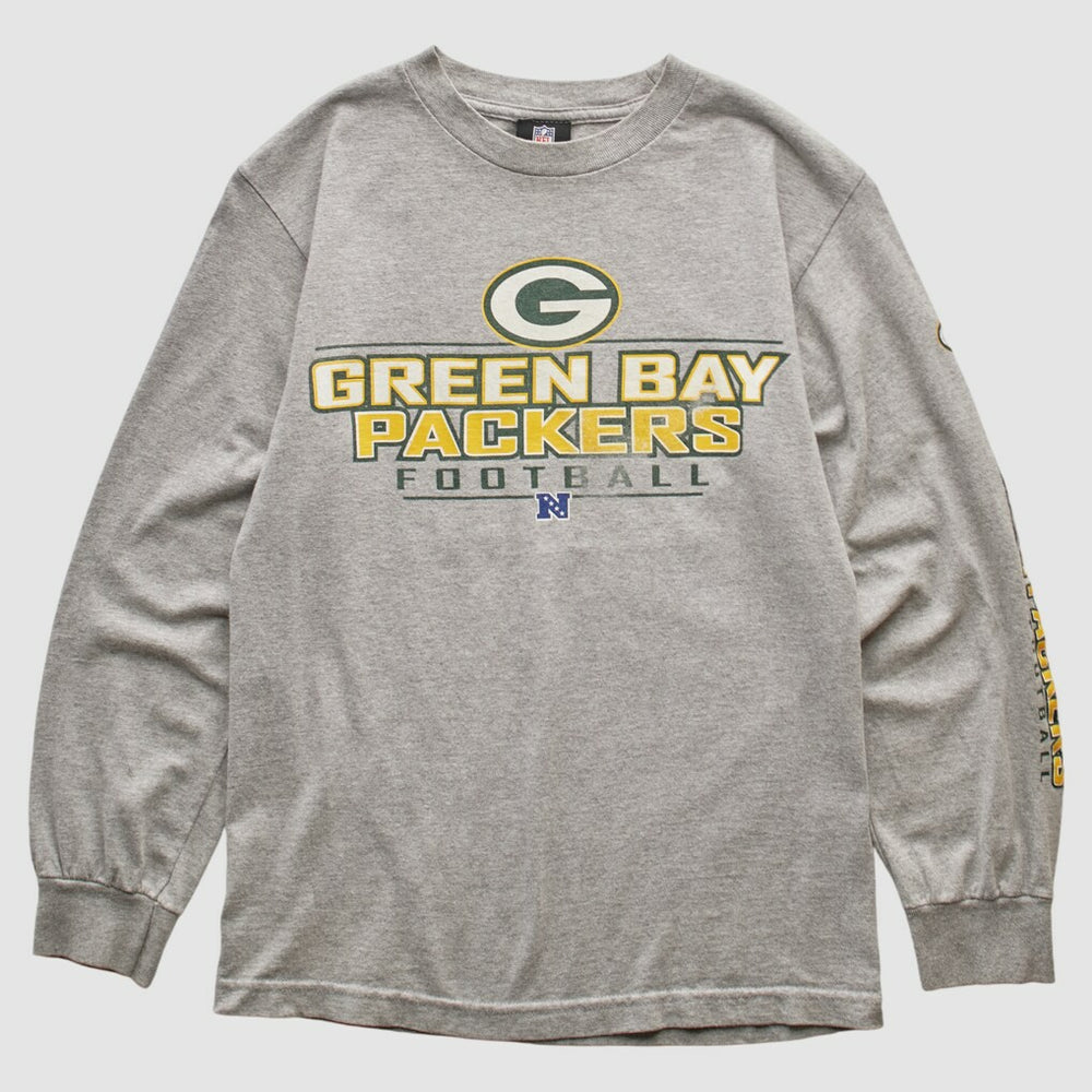 Green Bay Packers NFL 2010s Long Sleeve T-shirt Heather Gray Vintage - Fanatics