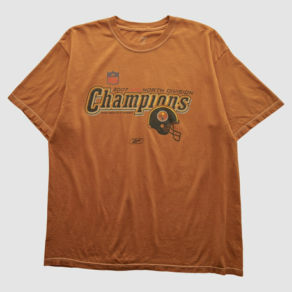 Pittsburgh Steelers Reebok 2007 T-shirt Orange Vintage - Fanatics