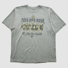 New Orleans Saints Reebok 2010 T-shirt Heather Gray Vintage - Fanatics
