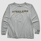Pittsburgh Steelers Starter 90s Long Sleeve T-shirt Heather Gray Vintage - Fanatics
