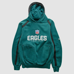 Philadelphia Eagles Reebok 2000s Hooded Pullover Sweatshirt Teal Vintage - Fanatics