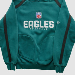 Philadelphia Eagles Reebok 2000s Hooded Pullover Sweatshirt Teal Vintage - Fanatics
