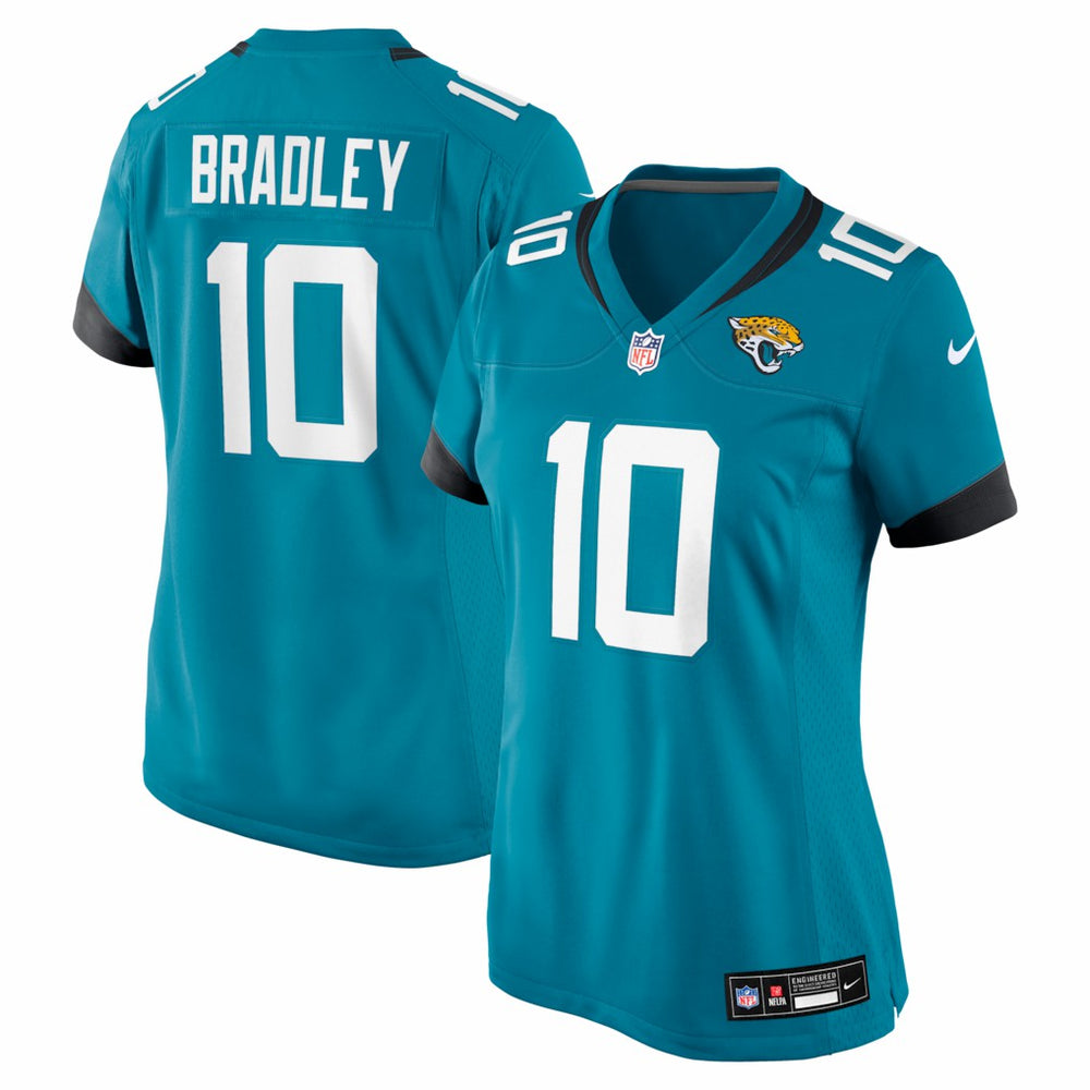 Carter Bradley Jacksonville Jaguars Women's Team Game Jersey Teal - Nike