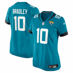 Carter Bradley Jacksonville Jaguars Women's Team Game Jersey Teal - Nike