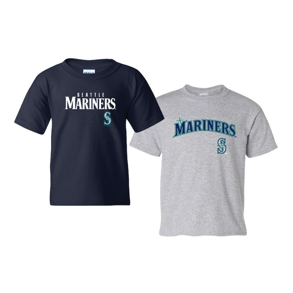 Seattle Mariners Soft as a Grape Youth 2-Pack Logo T-Shirt Set Clearance