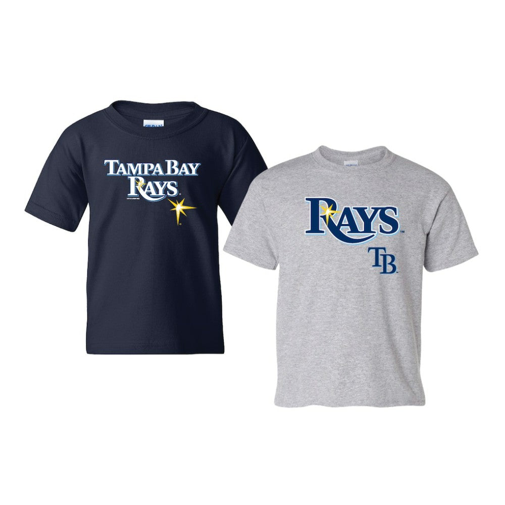 Tampa Bay Rays Soft as a Grape Youth 2-Pack Logo T-Shirt Set Online