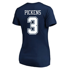 George Pickens Dallas Cowboys Women's Plus Size Name & Number V-Neck T-Shirt Navy - Fanatics