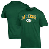 Green Bay Packers Champion Arch Over Logo T-Shirt Green - NFL