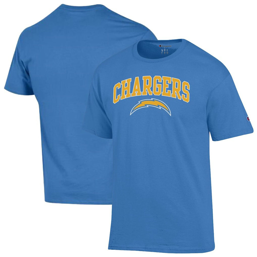 Los Angeles Chargers Champion Arch Over Logo T-Shirt Powder Blue - NFL