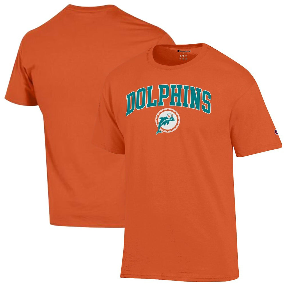 Miami Dolphins Champion Arch Over Logo T-Shirt Orange - NFL