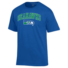 Seattle Seahawks Champion Arch Over Logo T-Shirt Royal - NFL