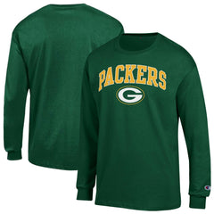 Green Bay Packers Champion Arch Over Logo Long Sleeve T-Shirt Green - NFL