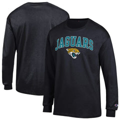 Jacksonville Jaguars Champion Arch Over Logo Long Sleeve T-Shirt Black - NFL