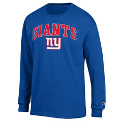 New York Giants Champion Arch Over Logo Long Sleeve T-Shirt Royal - NFL